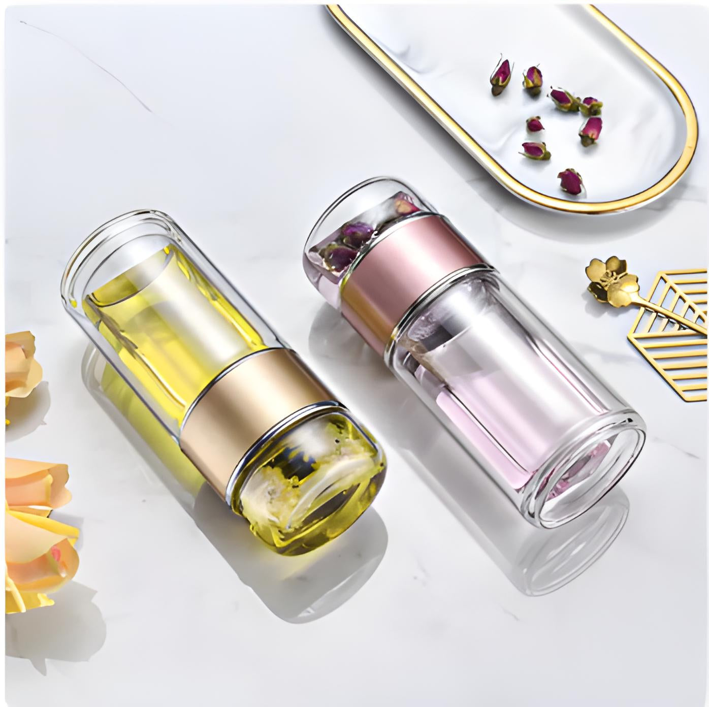 Premium Tea Fusion Double-Layer Brewing Glass