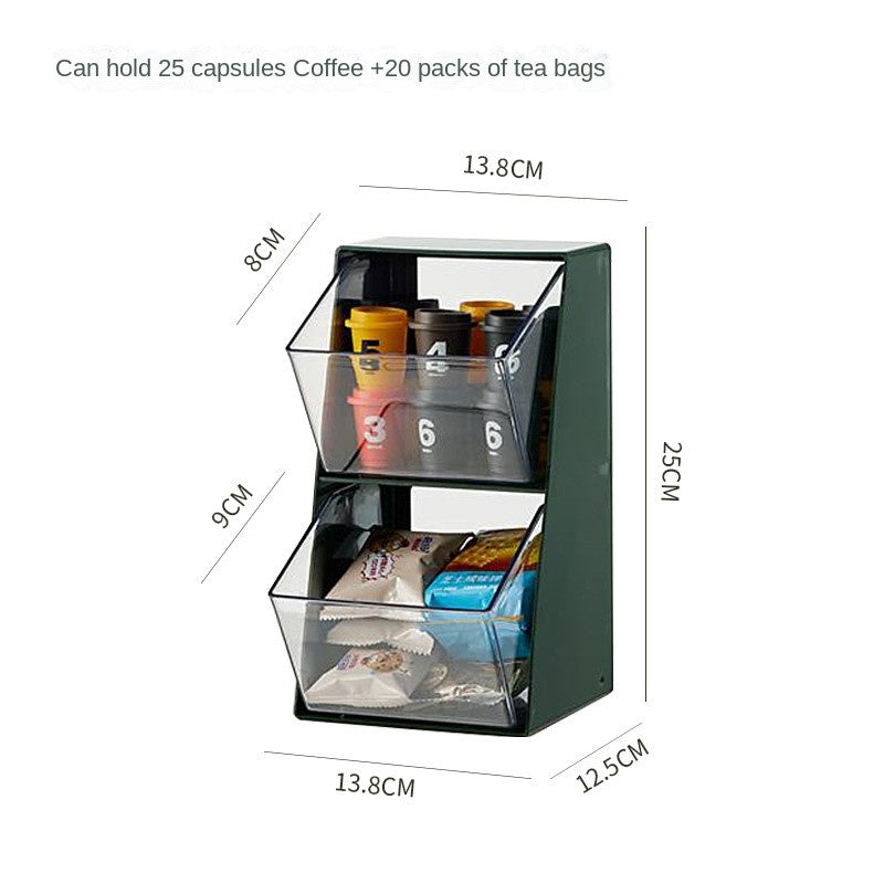 Tea Bag & Coffee Capsule Countertop Organizer Rack