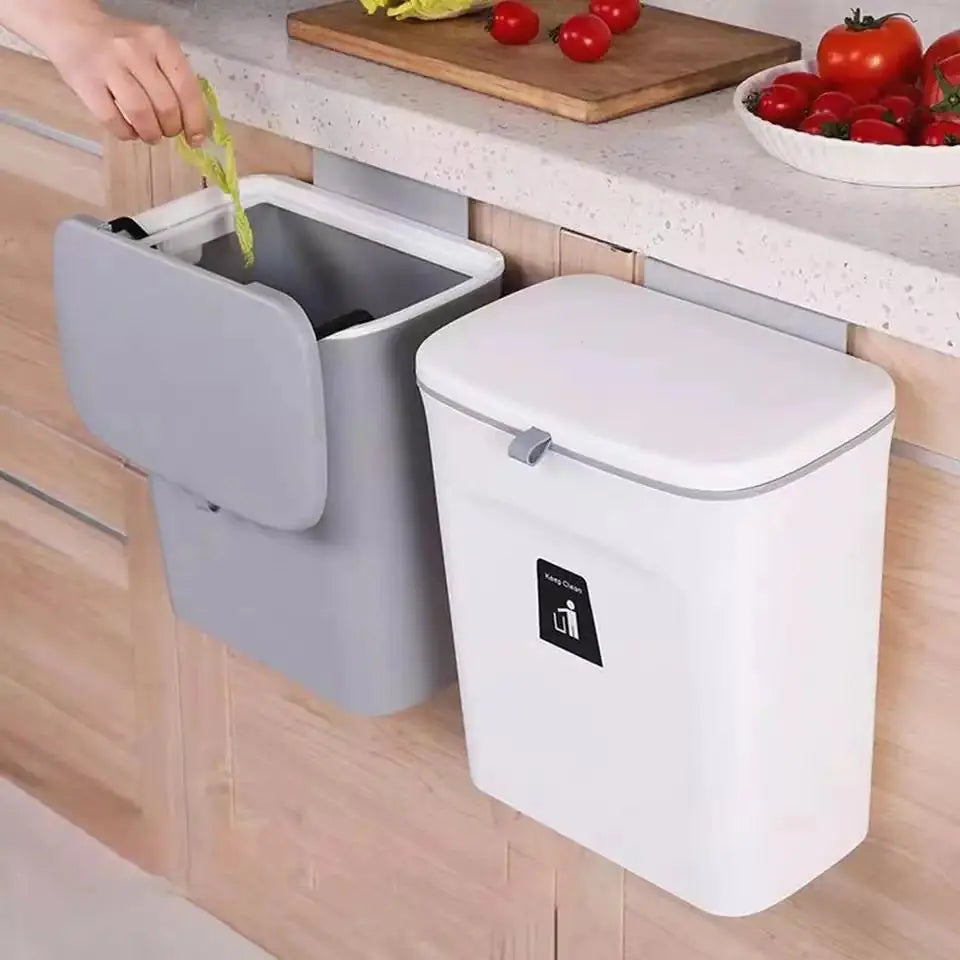 Wall Mounting Kitchen Garbage Trash Can Kitchen Waste Bin