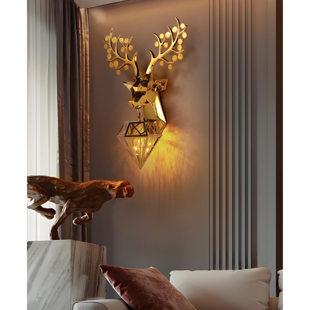 Decorative Deer Head Wall Decor w/ Antlers