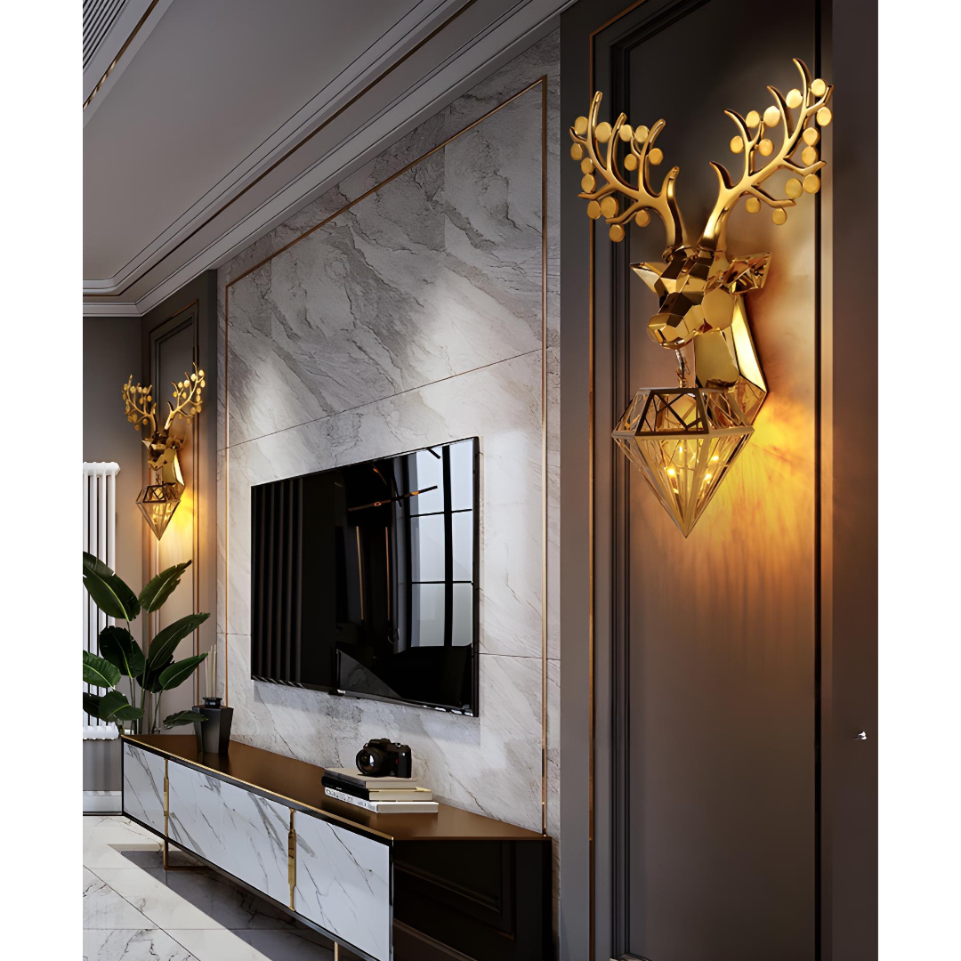 Decorative Deer Head Wall Decor w/ Antlers