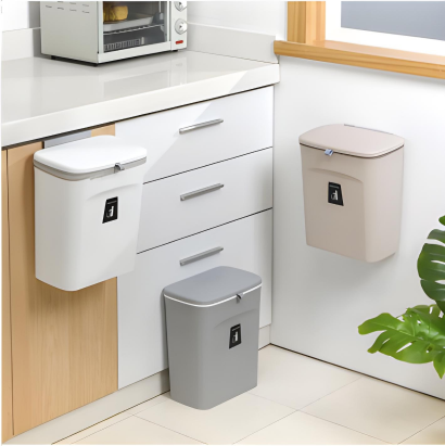 Wall Mounting Kitchen Garbage Trash Can Kitchen Waste Bin