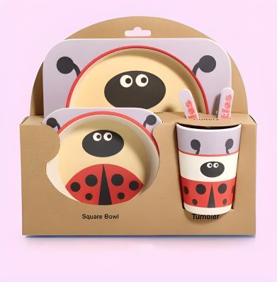 Eco-Friendly Kids All Natural Bamboo Dish ware Set