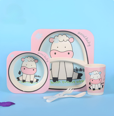 Eco-Friendly Kids All Natural Bamboo Dish ware Set