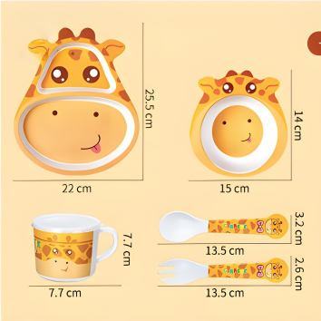 Eco-Friendly Kids All Natural Bamboo Dish ware Set