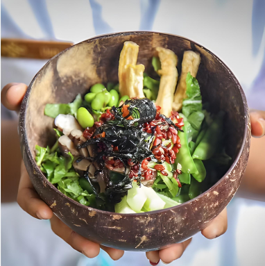 Eco-Friendly Natural Wood Coconut Bowl And Spoon 2 pc Set