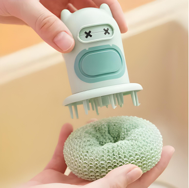 Bear Design Dish Sponge & Soap Dispenser