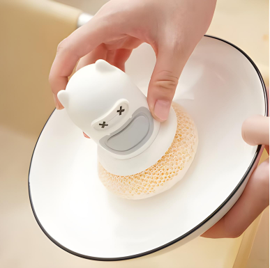 Bear Design Dish Sponge & Soap Dispenser