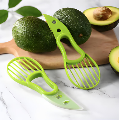 Multifunctional Avocado Cutter Fruit & Veggie Slicer 2-in-1 Kitchen Tool
