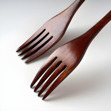 Eco-Friendly Natural Wood Fork Set Sustainable Stylish Dining Utensils
