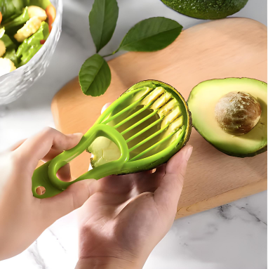 Multifunctional Avocado Cutter Fruit & Veggie Slicer 2-in-1 Kitchen Tool