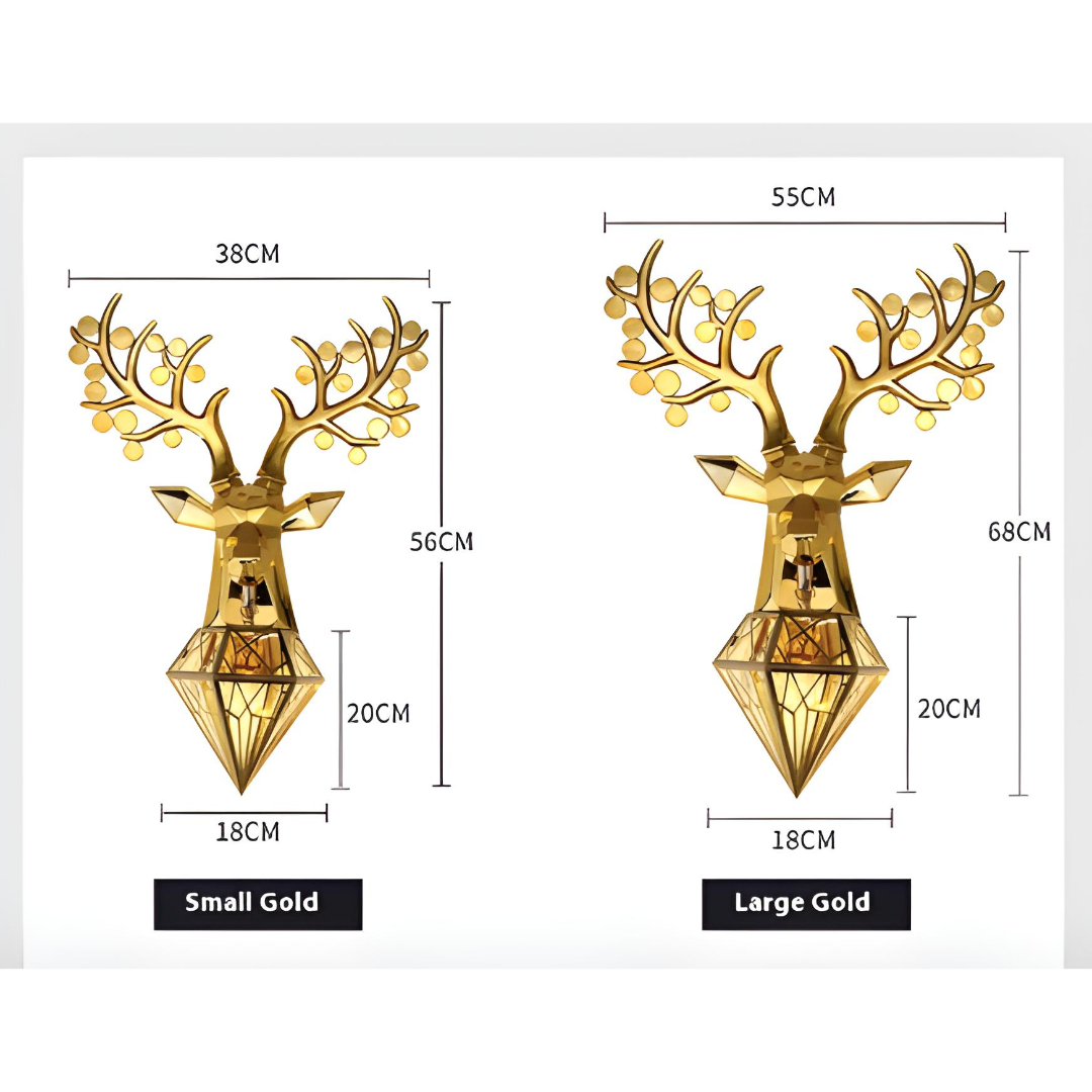 Decorative Deer Head Wall Lamp w/ Antlers ADD SPECS
