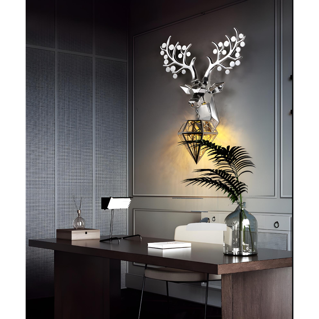 Decorative Deer Head Wall Lamp w/ Antlers ADD SPECS