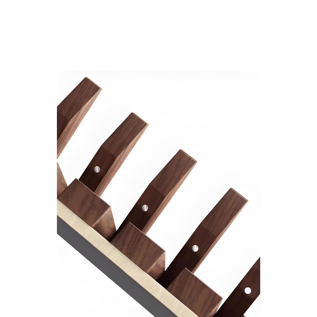 Piano Style Wall Mounted Hanging Coat Rack w/ Hooks