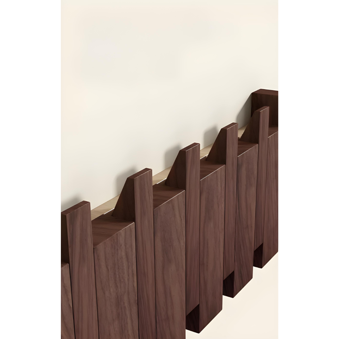 Piano Style Wall Mounted Hanging Coat Rack w/ Hooks