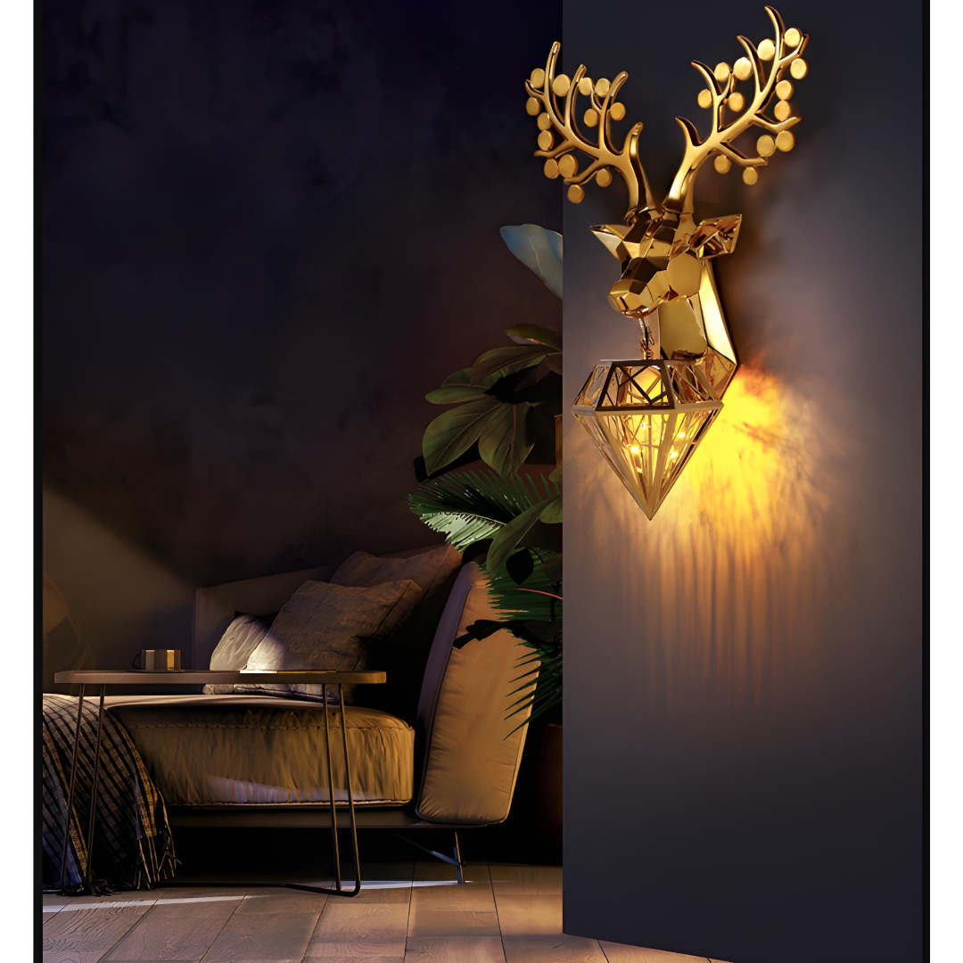 Decorative Deer Head Wall Lamp w/ Antlers ADD SPECS