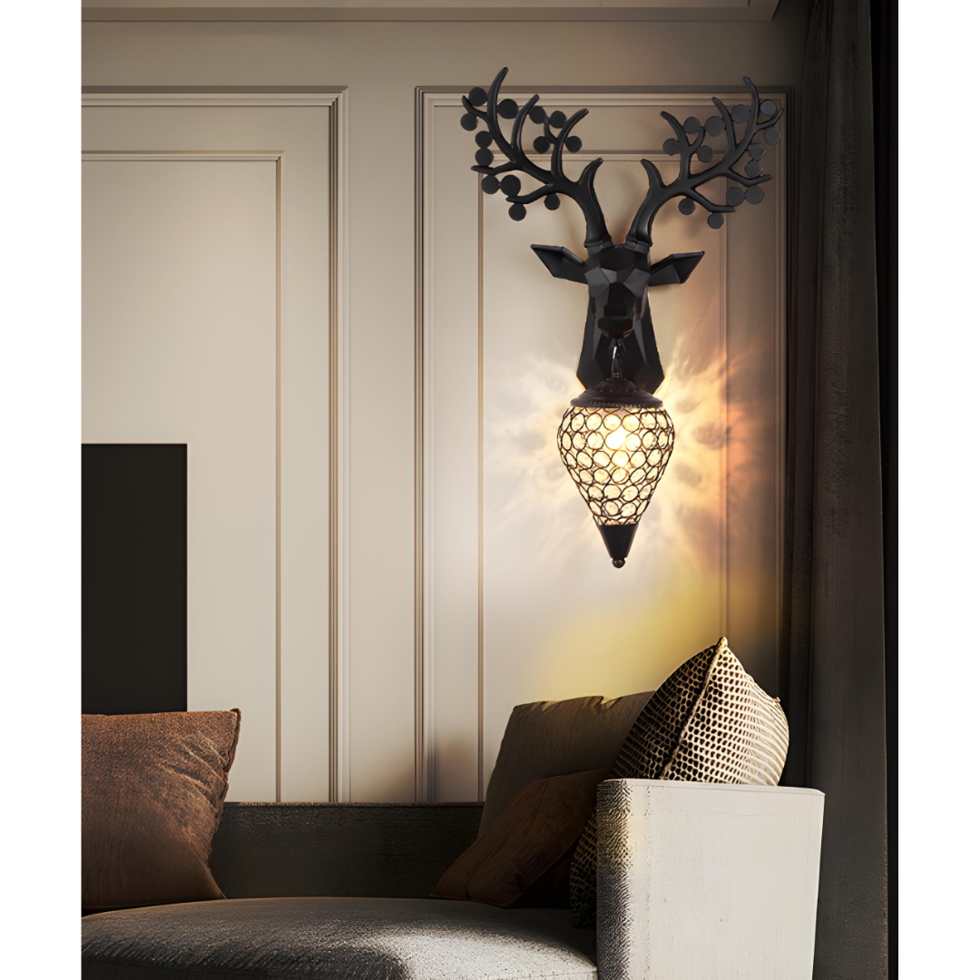 Decorative Deer Head Wall Lamp w/ Antlers ADD SPECS