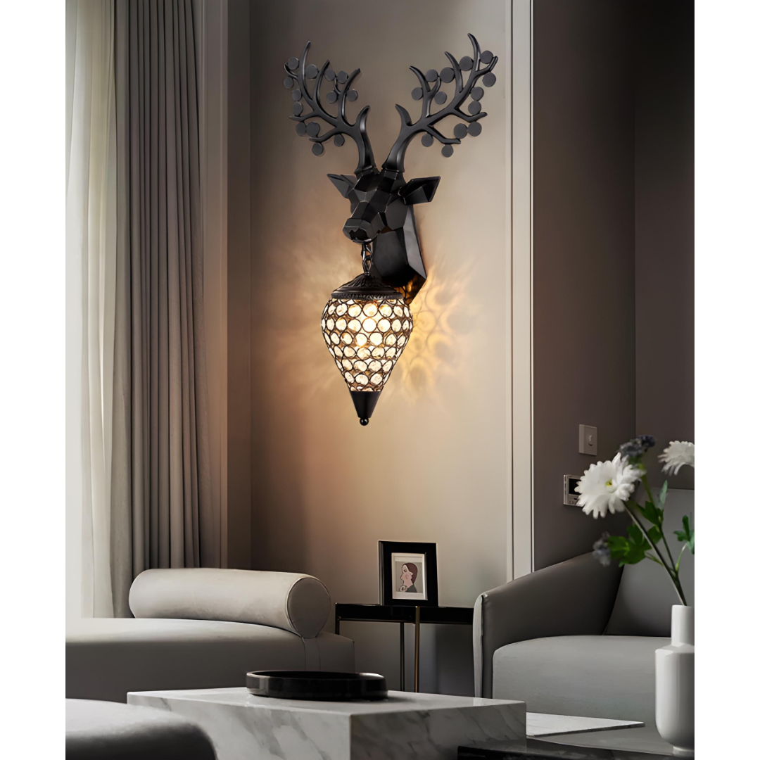 Decorative Deer Head Wall Lamp w/ Antlers ADD SPECS